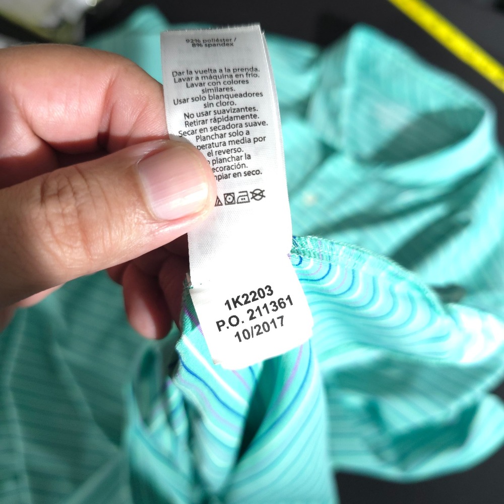 Vineyard Vines Performance Polo Mens XXL Green Striped Short Sleeve Golf Shirt - Picture 8 of 9
